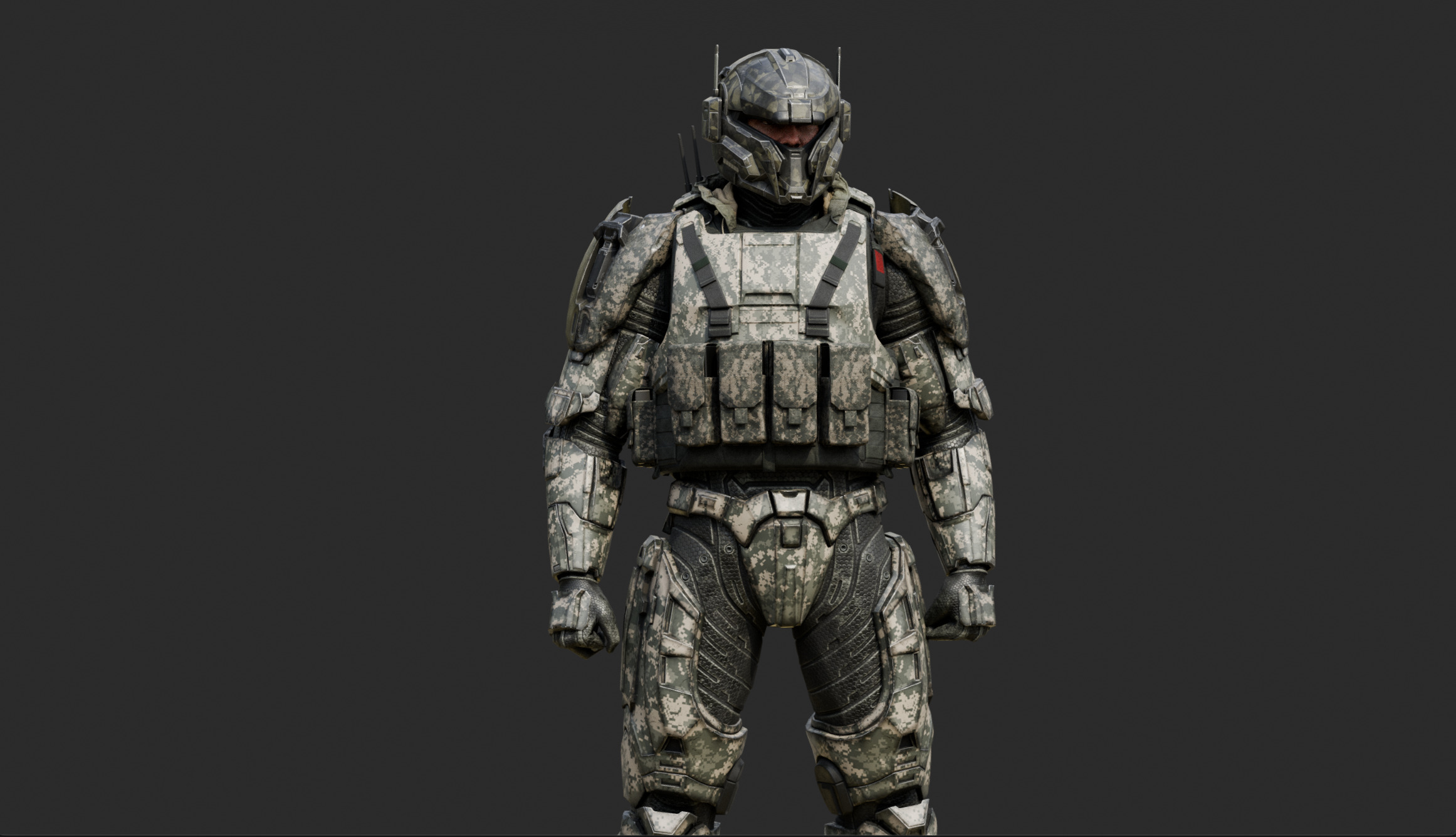 Super Soldier - UE4 Skeleton and Custom Rig Low-poly 3D model_22