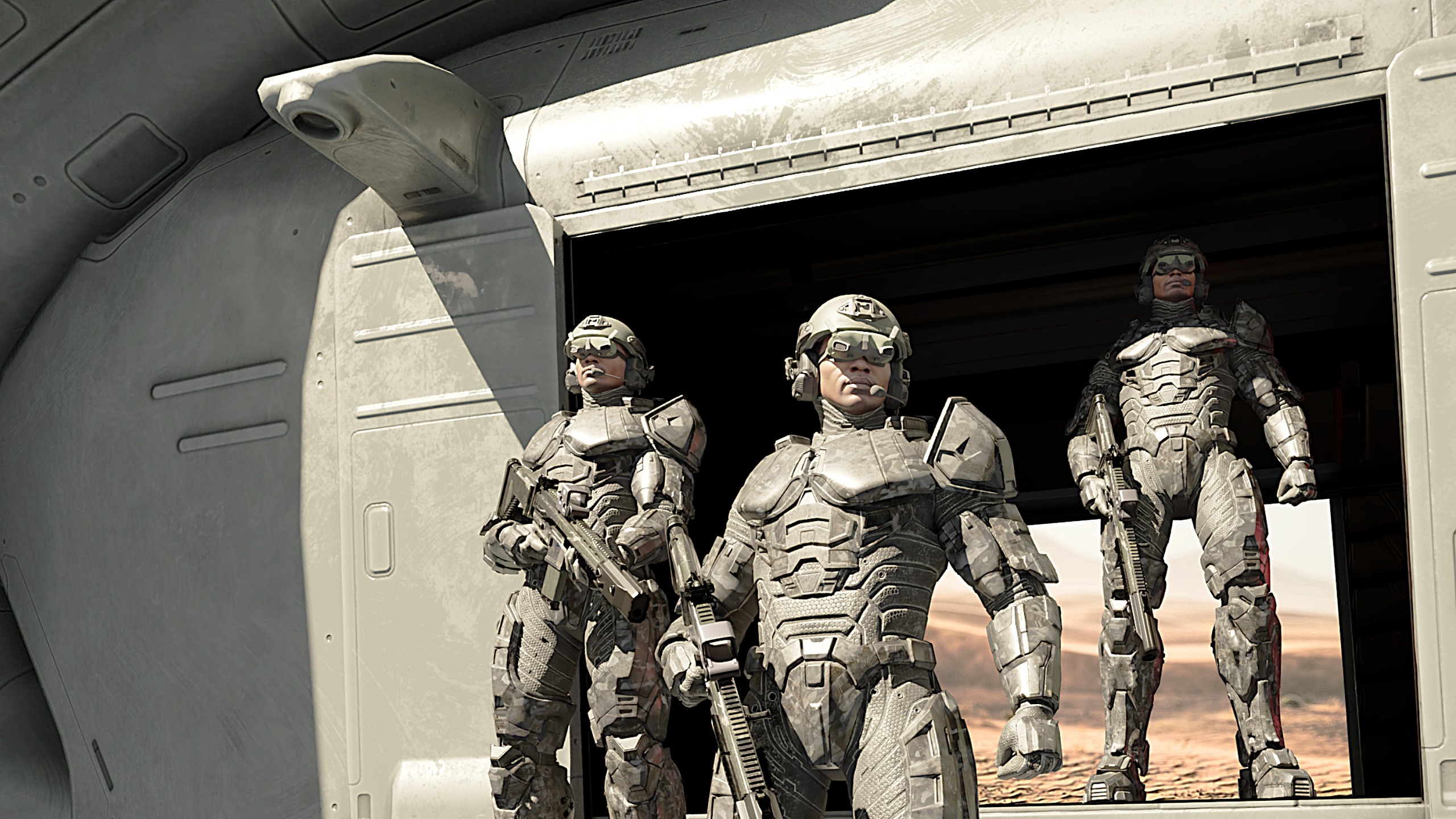 Super Soldier - UE4 Skeleton and Custom Rig Low-poly 3D model_10