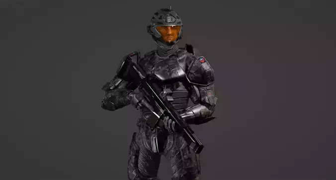 Super Soldier - UE4 Skeleton and Custom Rig