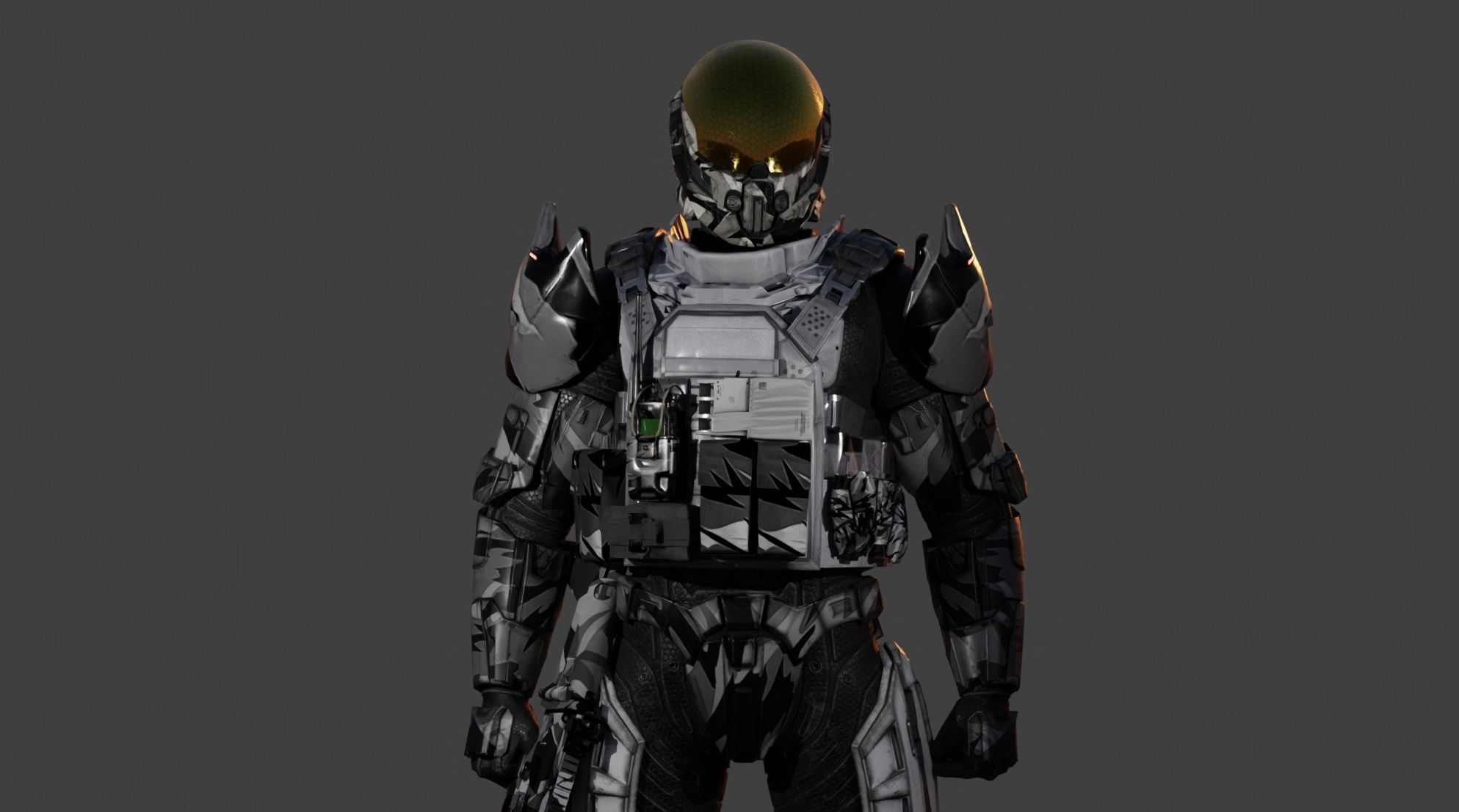 Super Soldier - UE4 Skeleton and Custom Rig Low-poly 3D model_18