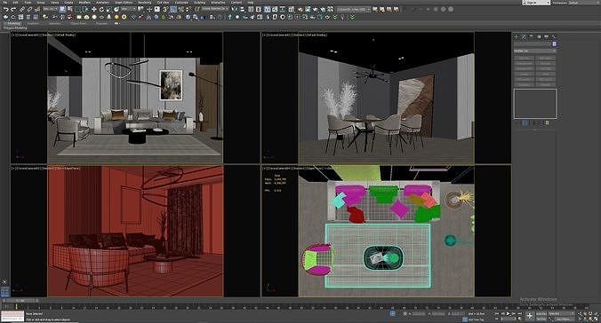 interior living room scene 29 3D model 5