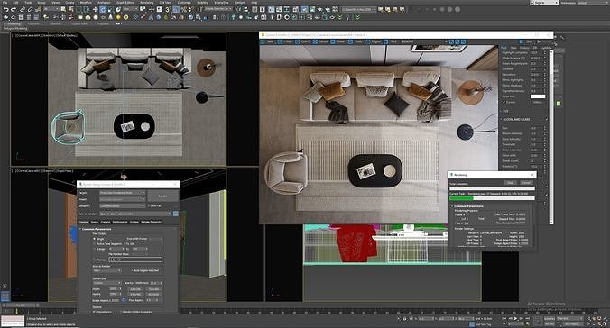 interior living room scene 29 3D model 7
