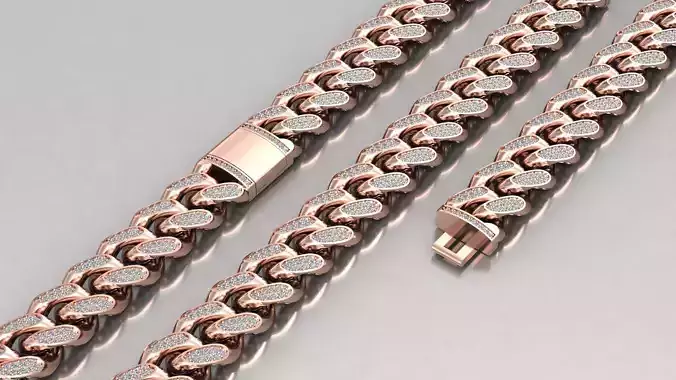 14 MM Cuban chain link diamond