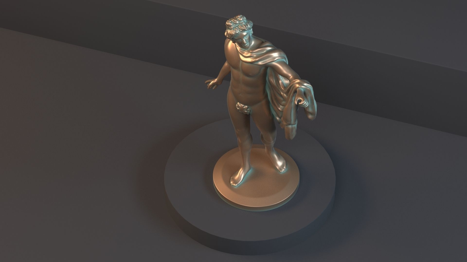 Apollo Statue 3D model_1