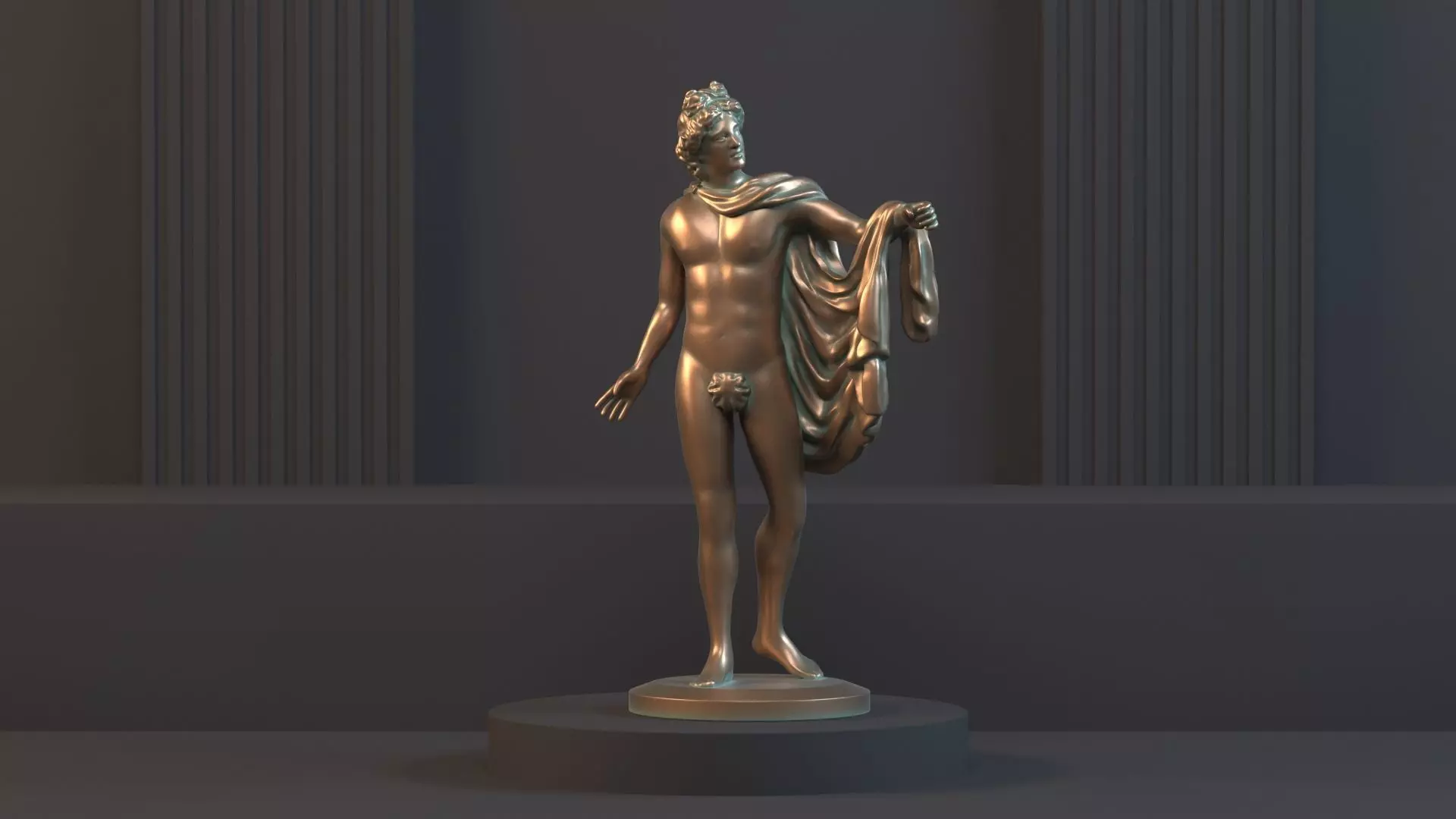 Apollo Statue 3D model_0