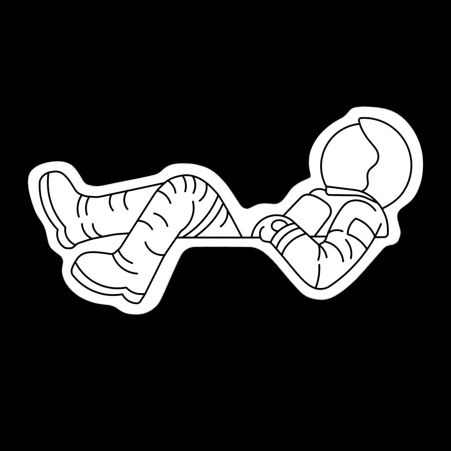 Astronaut Neon Sign 3D model_2