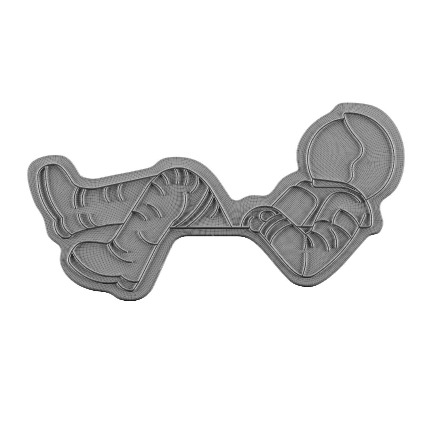 Astronaut Neon Sign 3D model_1