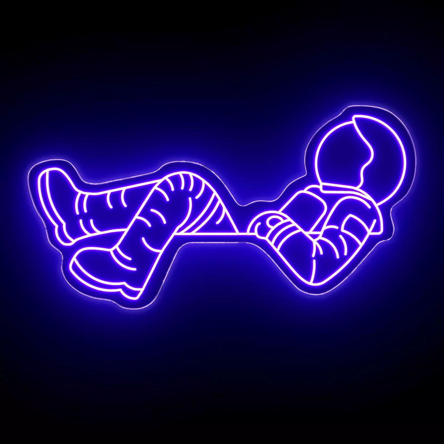 Astronaut Neon Sign 3D model_0