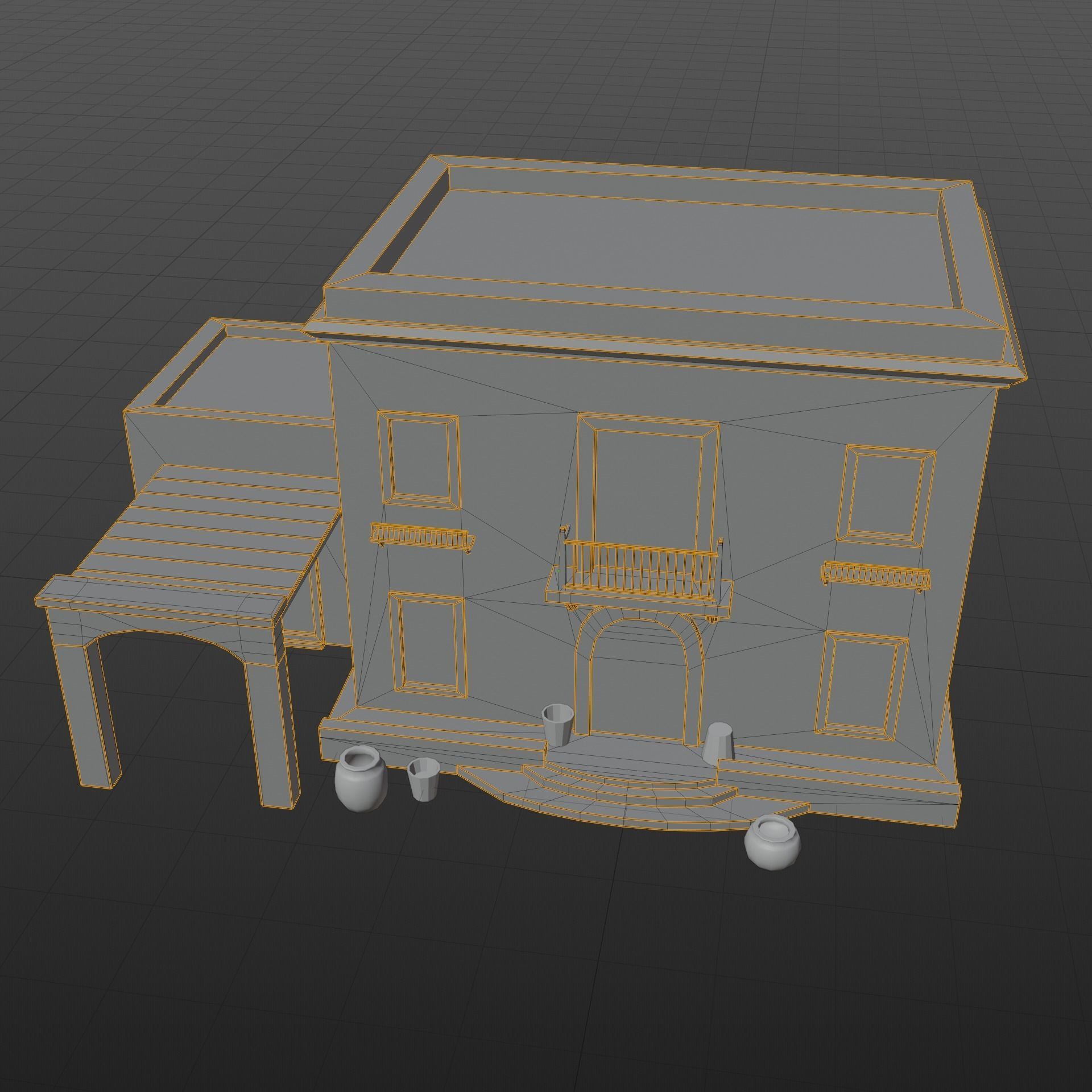 Building in the Middle Eastern style PBR Low-poly game ready Low-poly 3D model_5