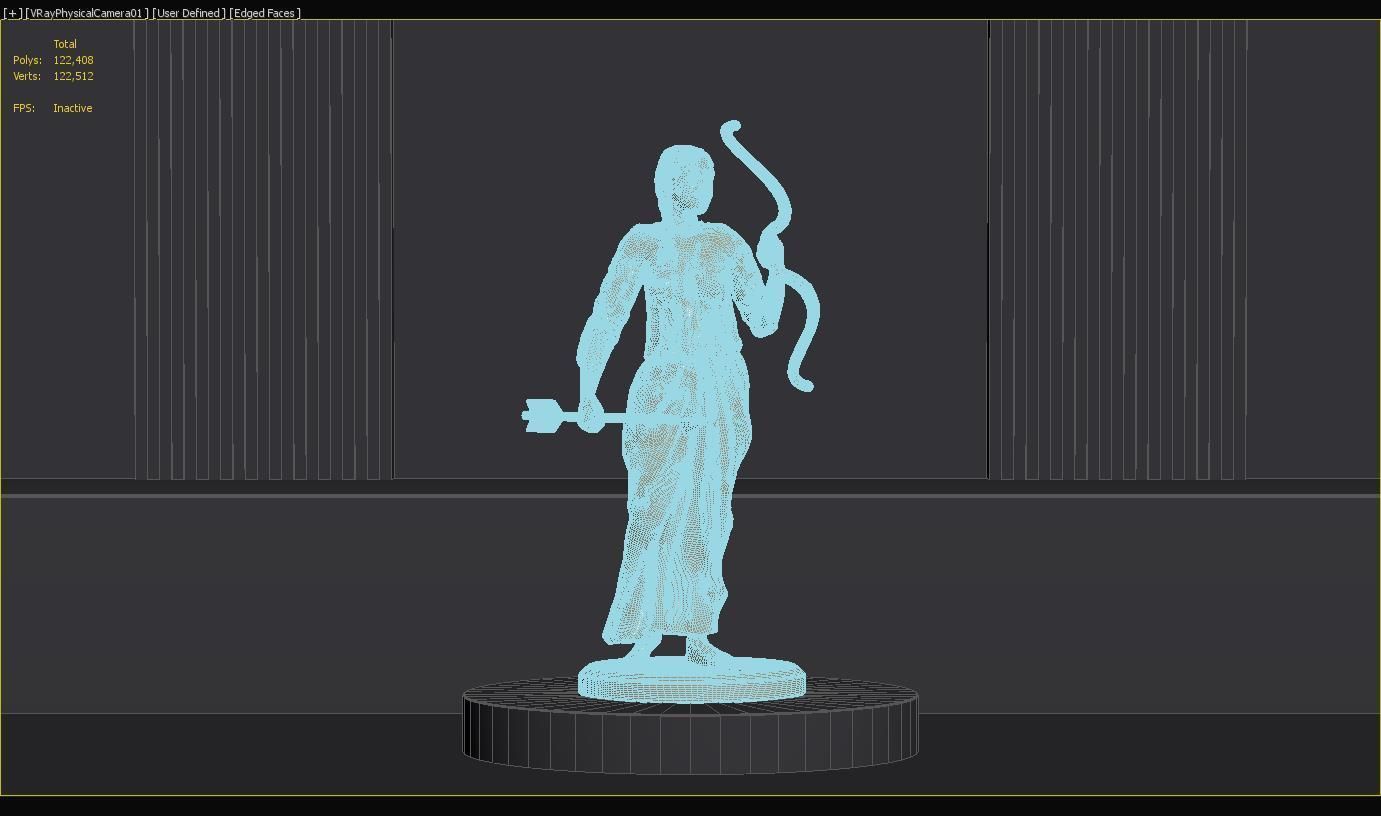 Artemis Statue 3D model_2