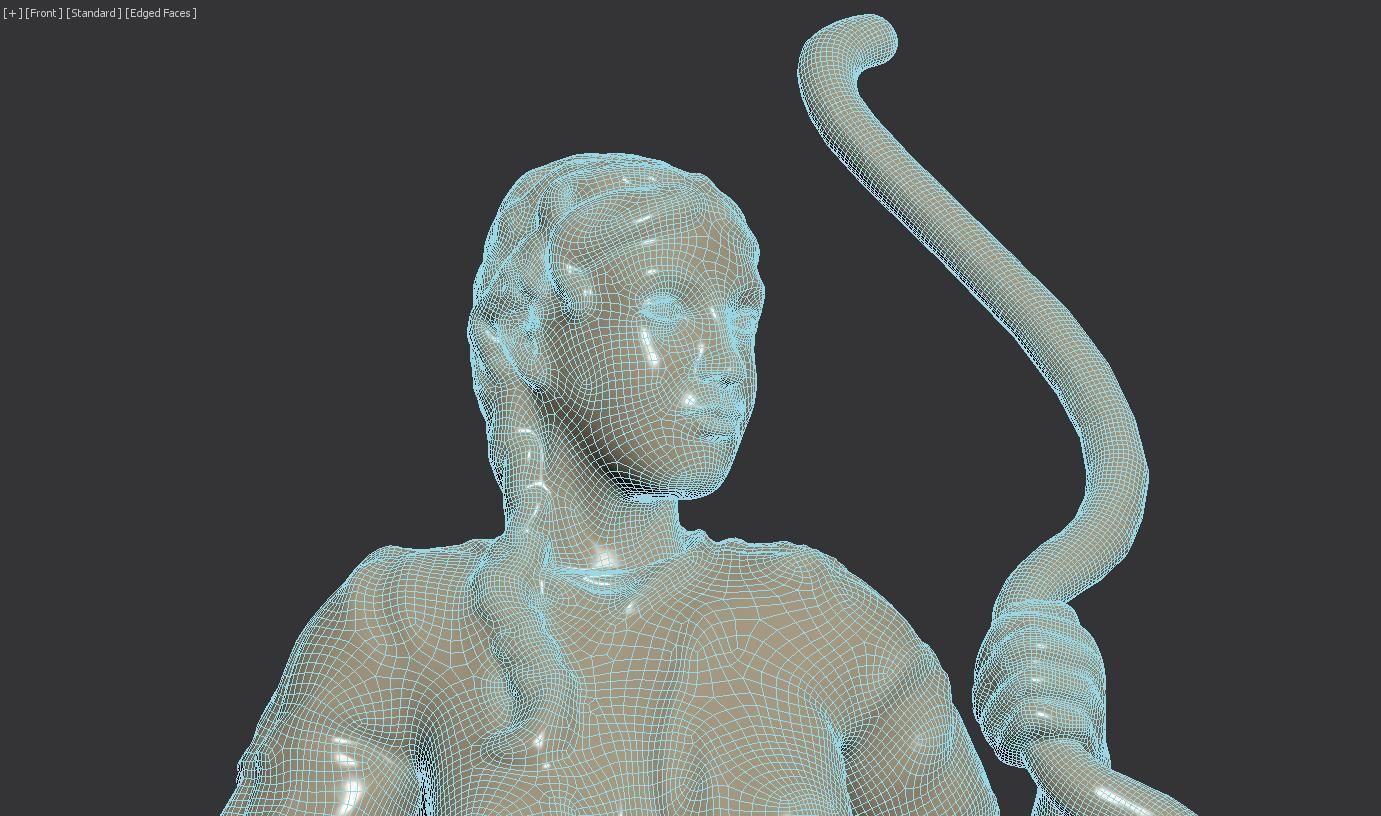 Artemis Statue 3D model_4
