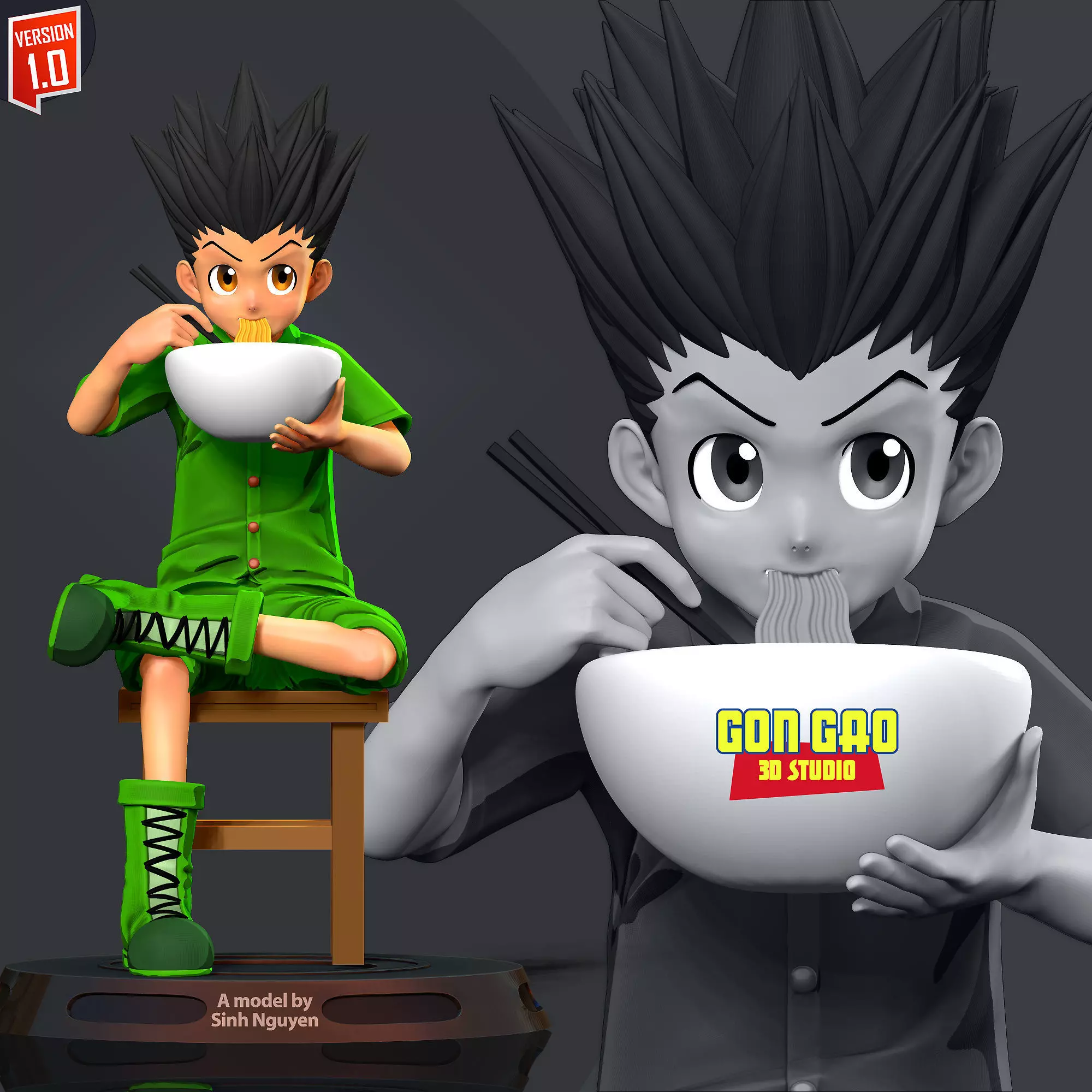 Lunch with Gon Freecss 3D print model
