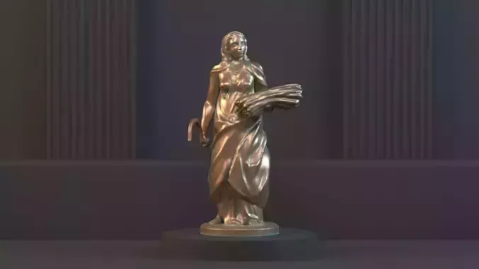 Demeter Statue 3D model