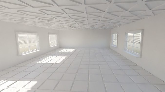 White Room Low-poly 3D model