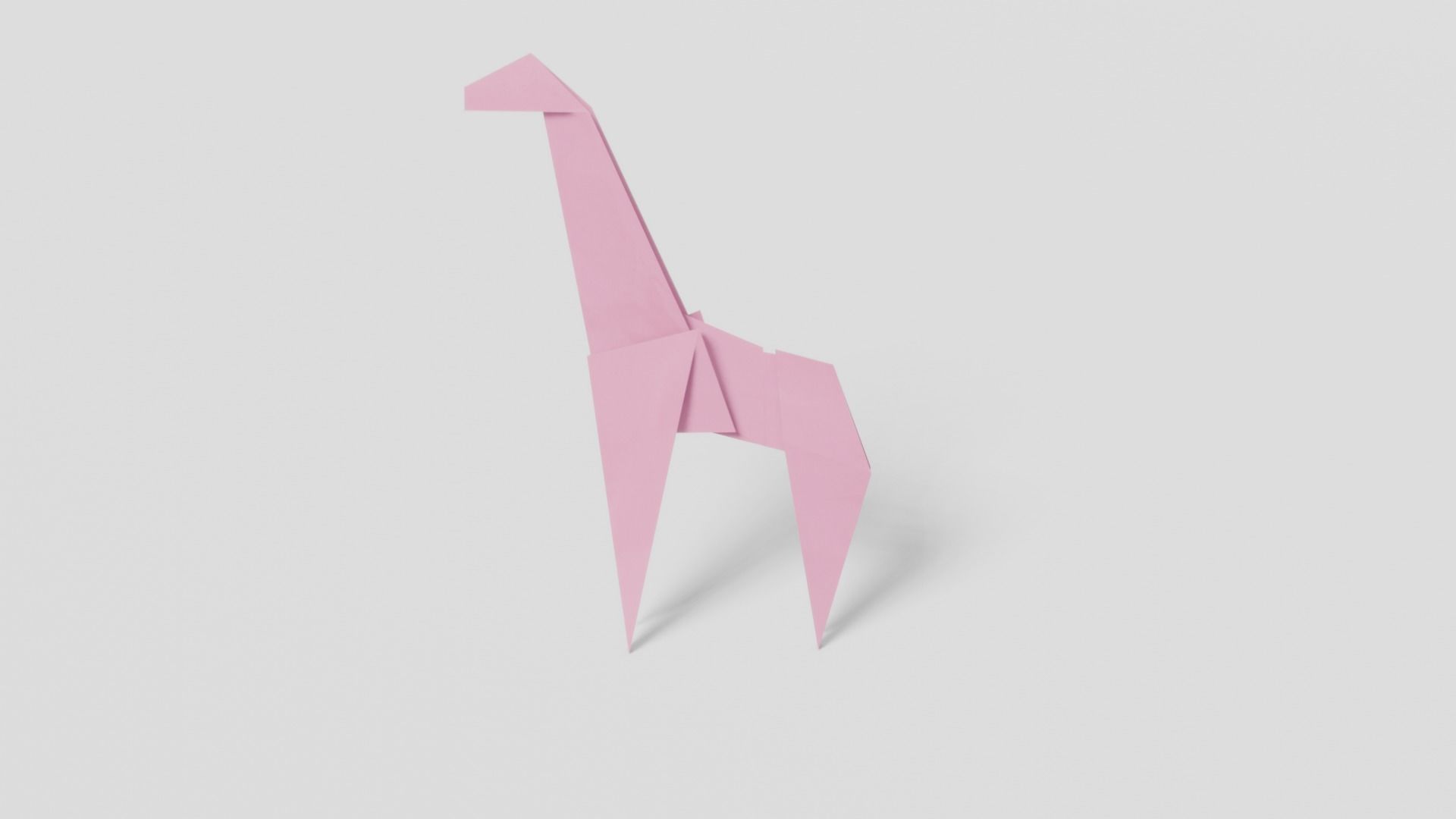 Origami Giraffe Low-poly 3D model_7