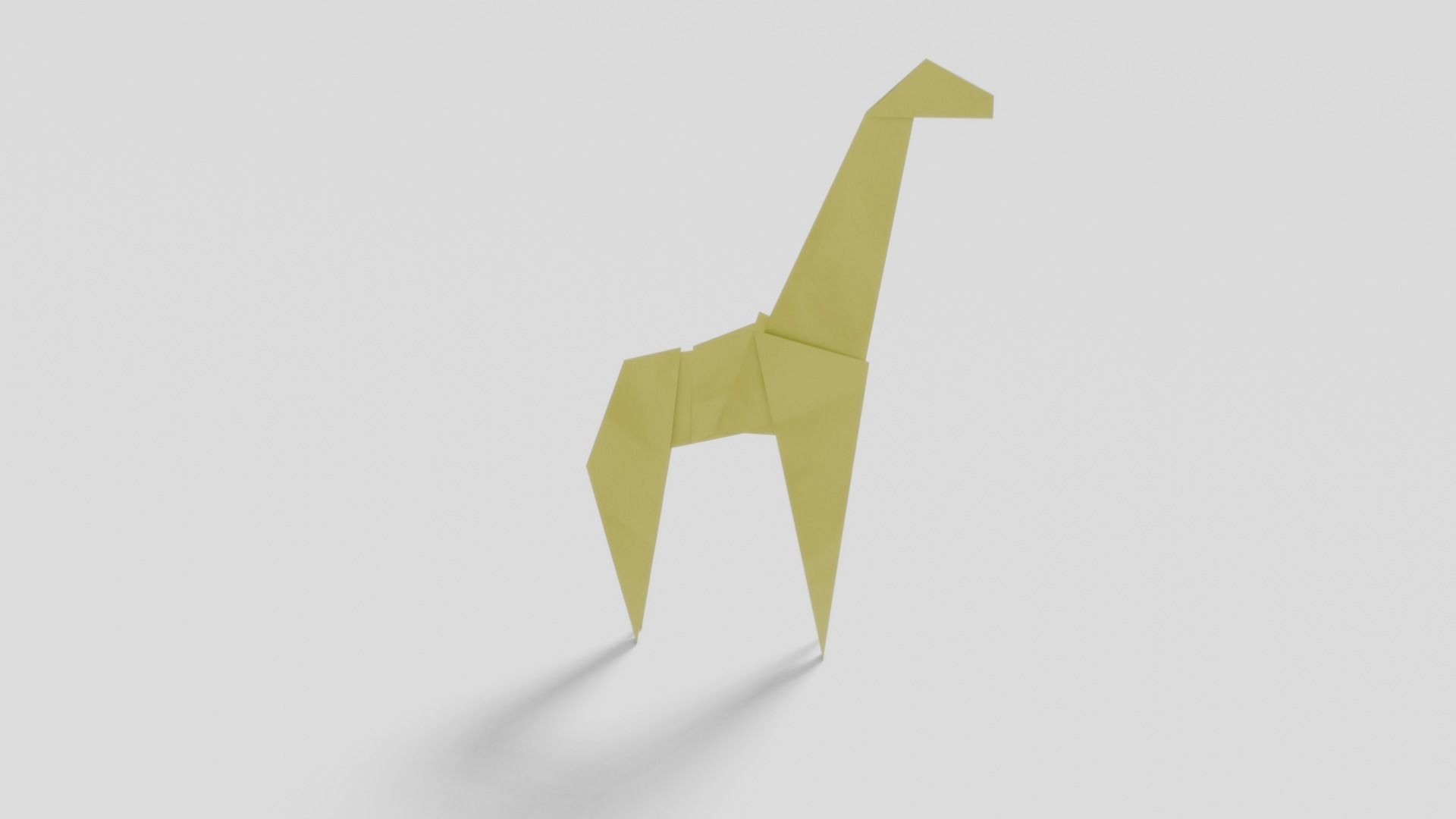 Origami Giraffe Low-poly 3D model_10