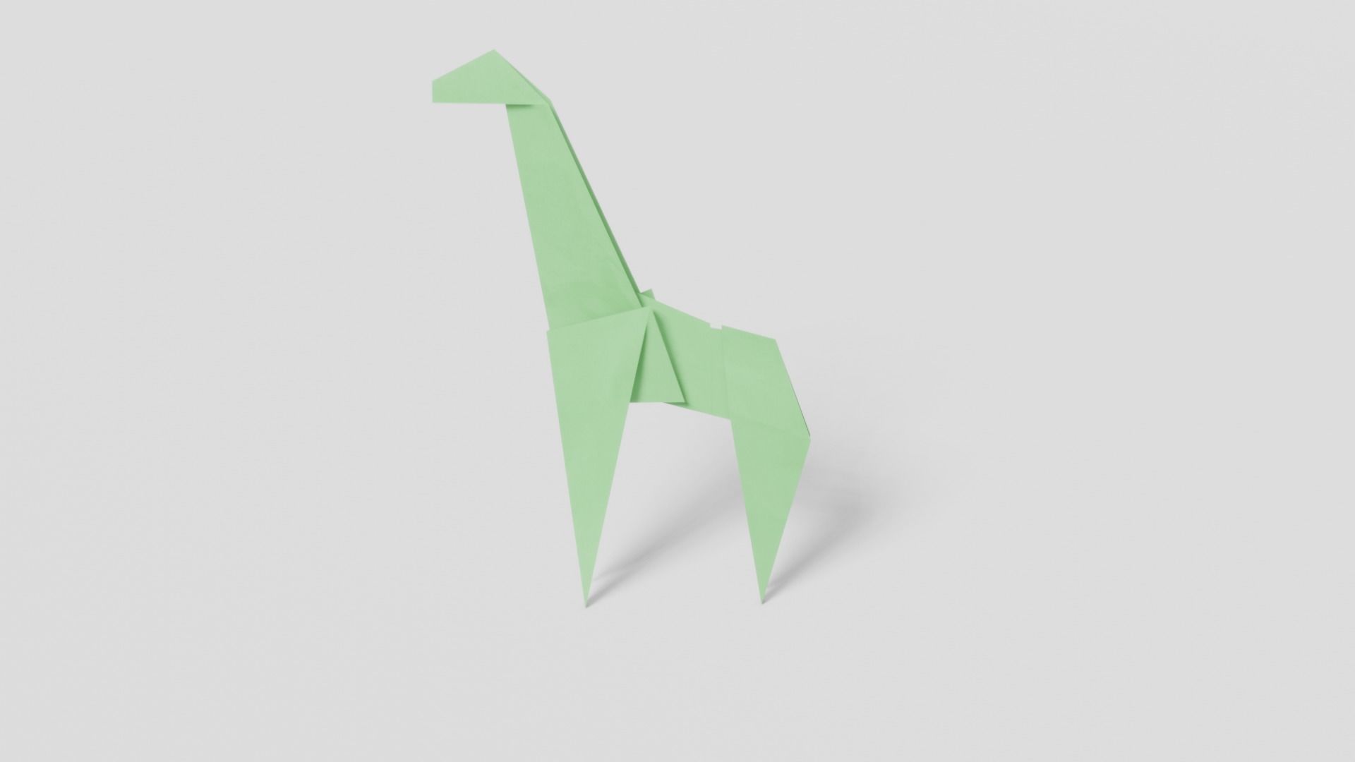 Origami Giraffe Low-poly 3D model_5