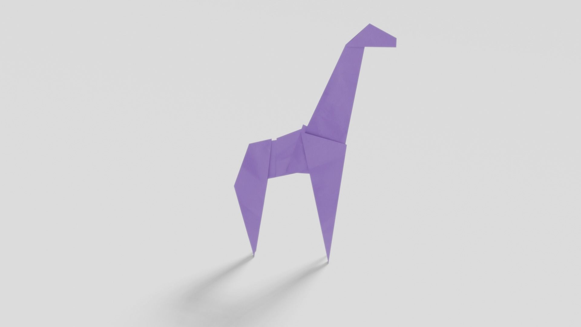 Origami Giraffe Low-poly 3D model_8