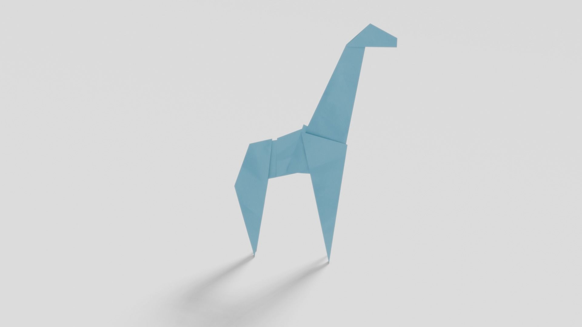 Origami Giraffe Low-poly 3D model_4