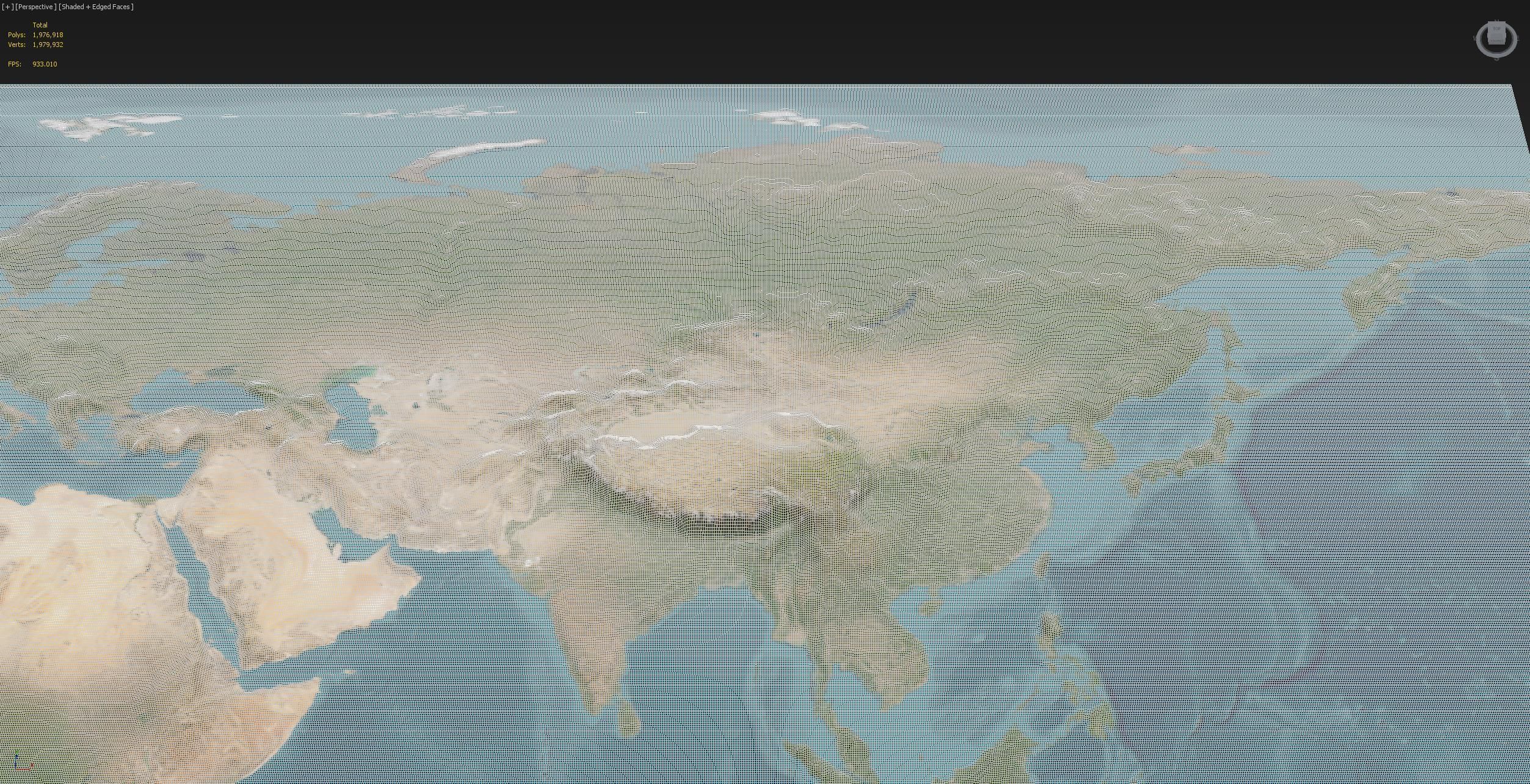 World Map Low-poly 3D model_9