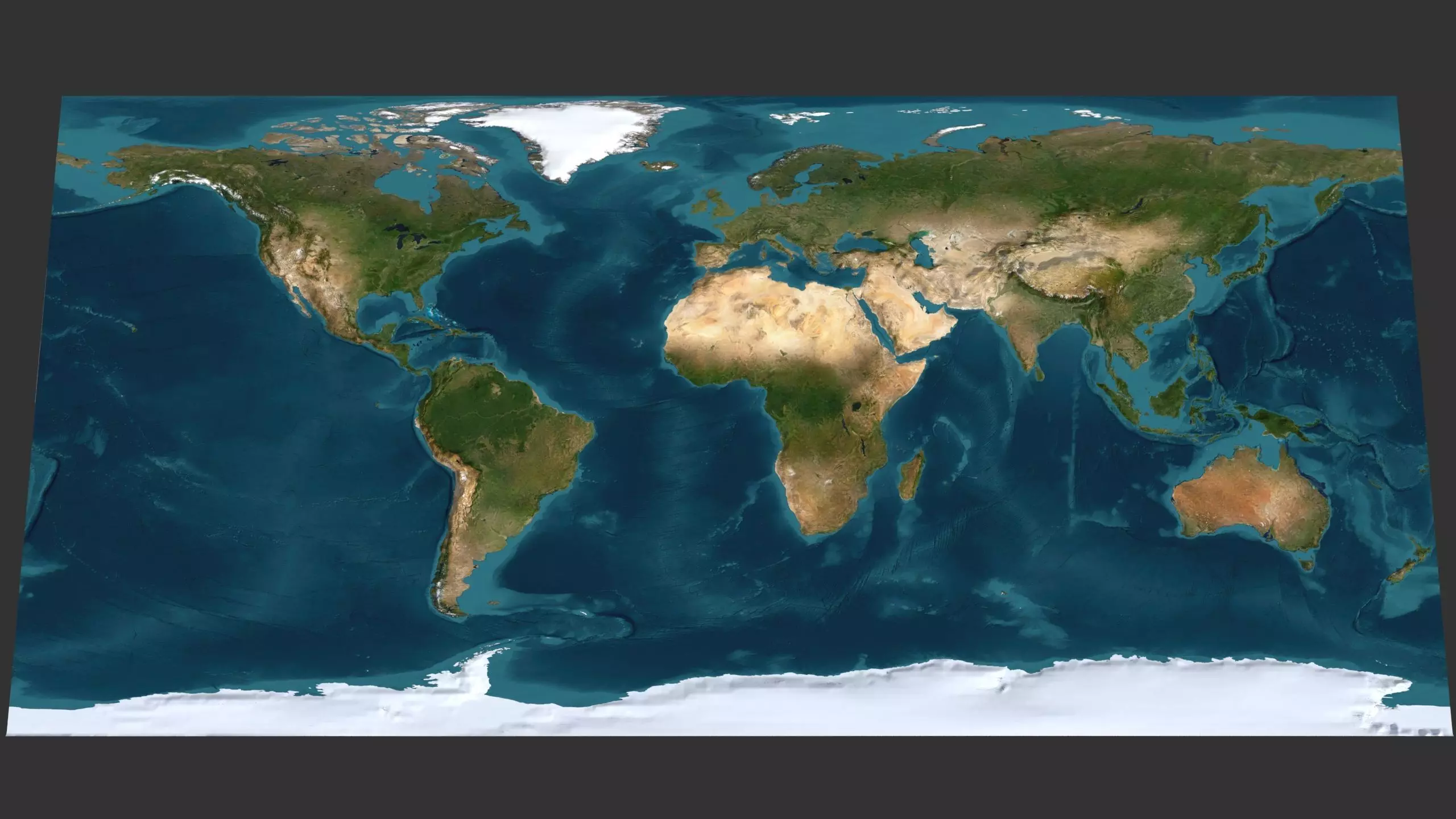 World Map Low-poly 3D model_0