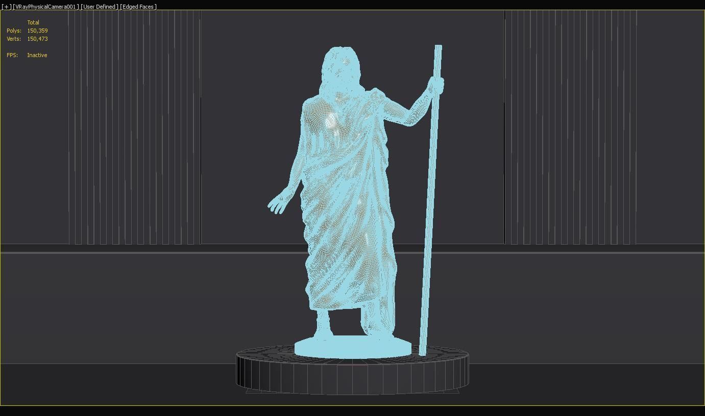 Hades Statue 3D model_2