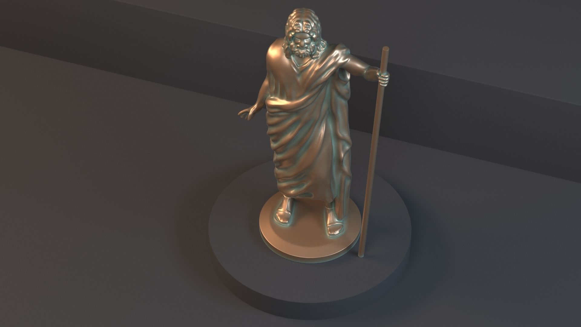 Hades Statue 3D model_1