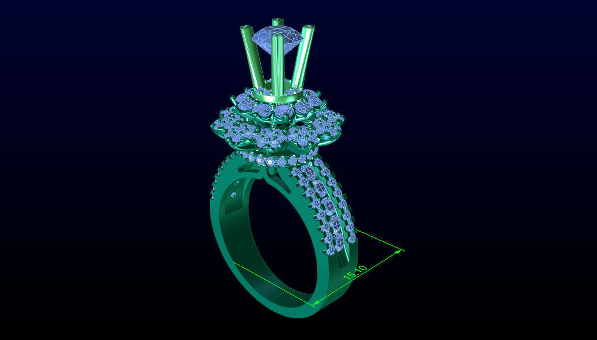 Ring Hongkong Diamond 3D print model_1