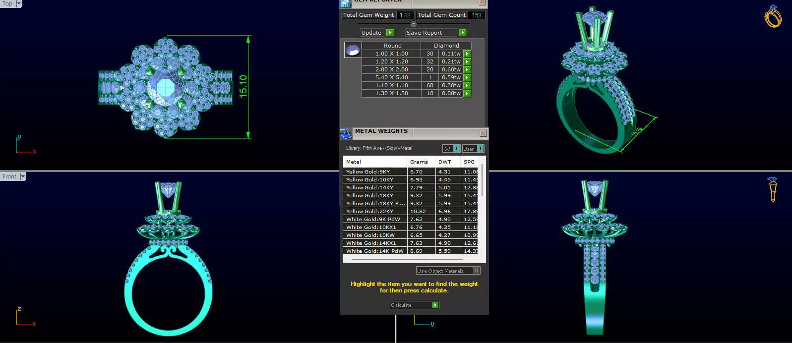 Ring Hongkong Diamond 3D print model_0