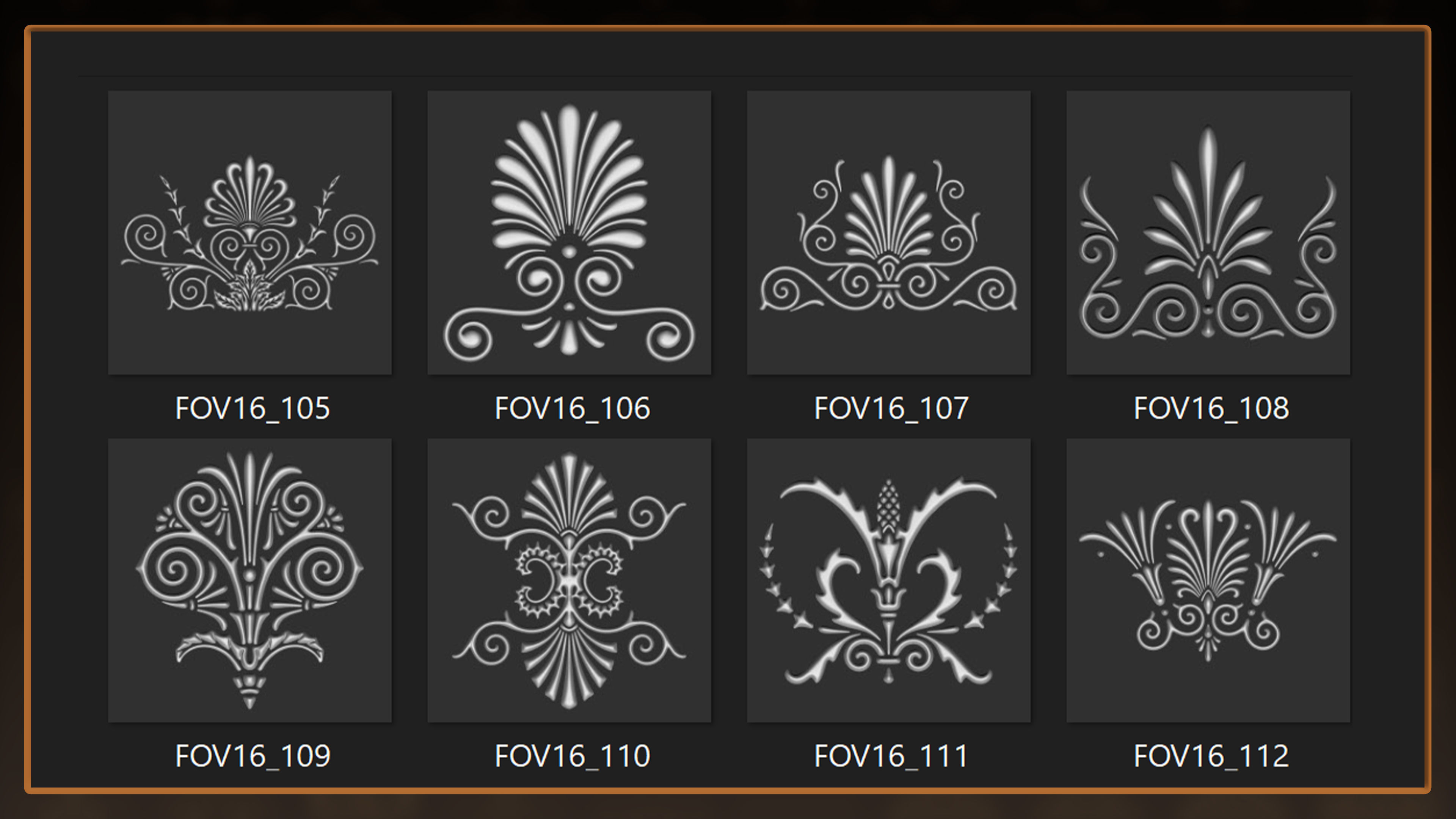 115 Greek ornament 3Dmodel brush and alpha vol 16 3D model_14