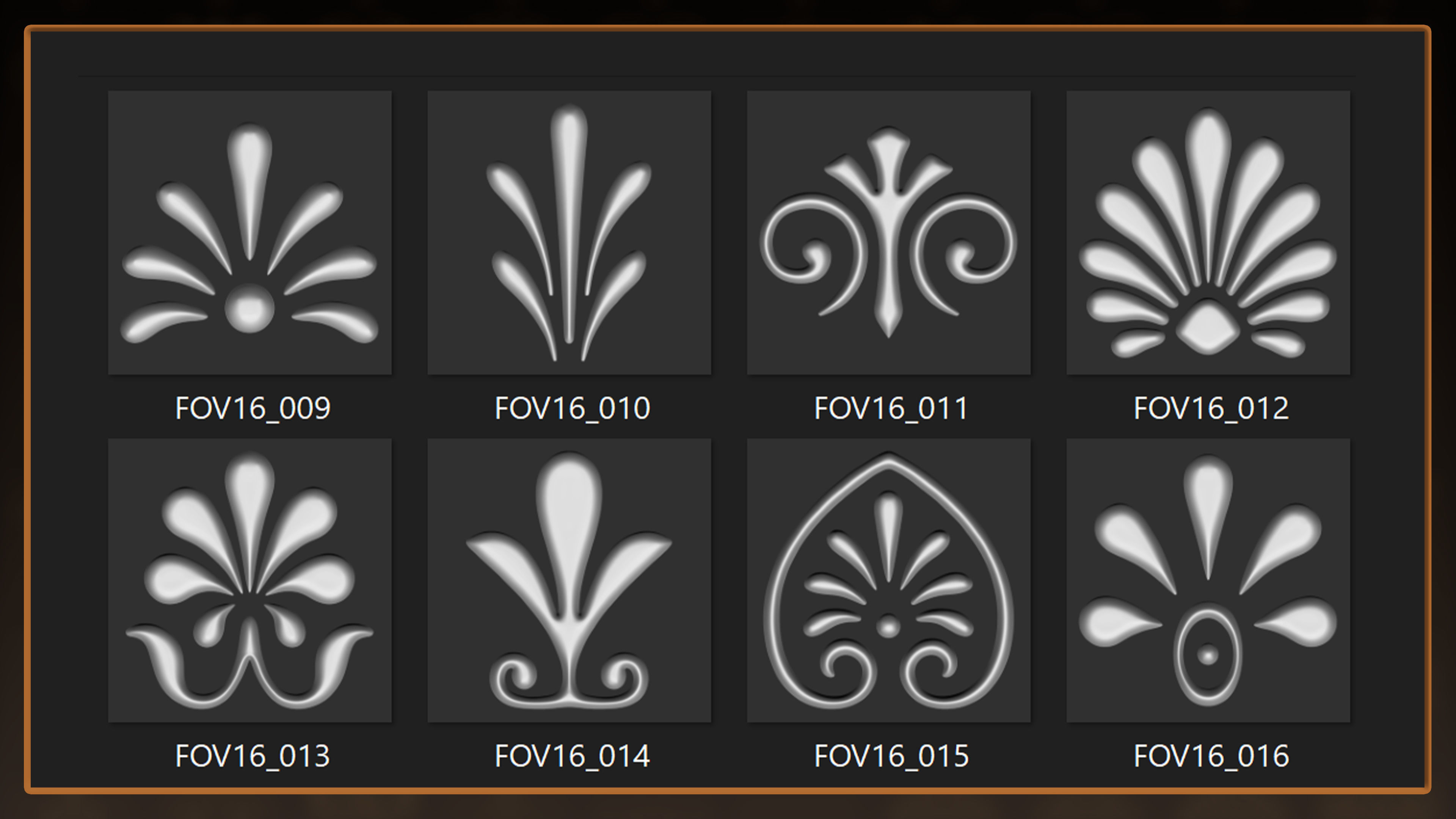 115 Greek ornament 3Dmodel brush and alpha vol 16 3D model_2