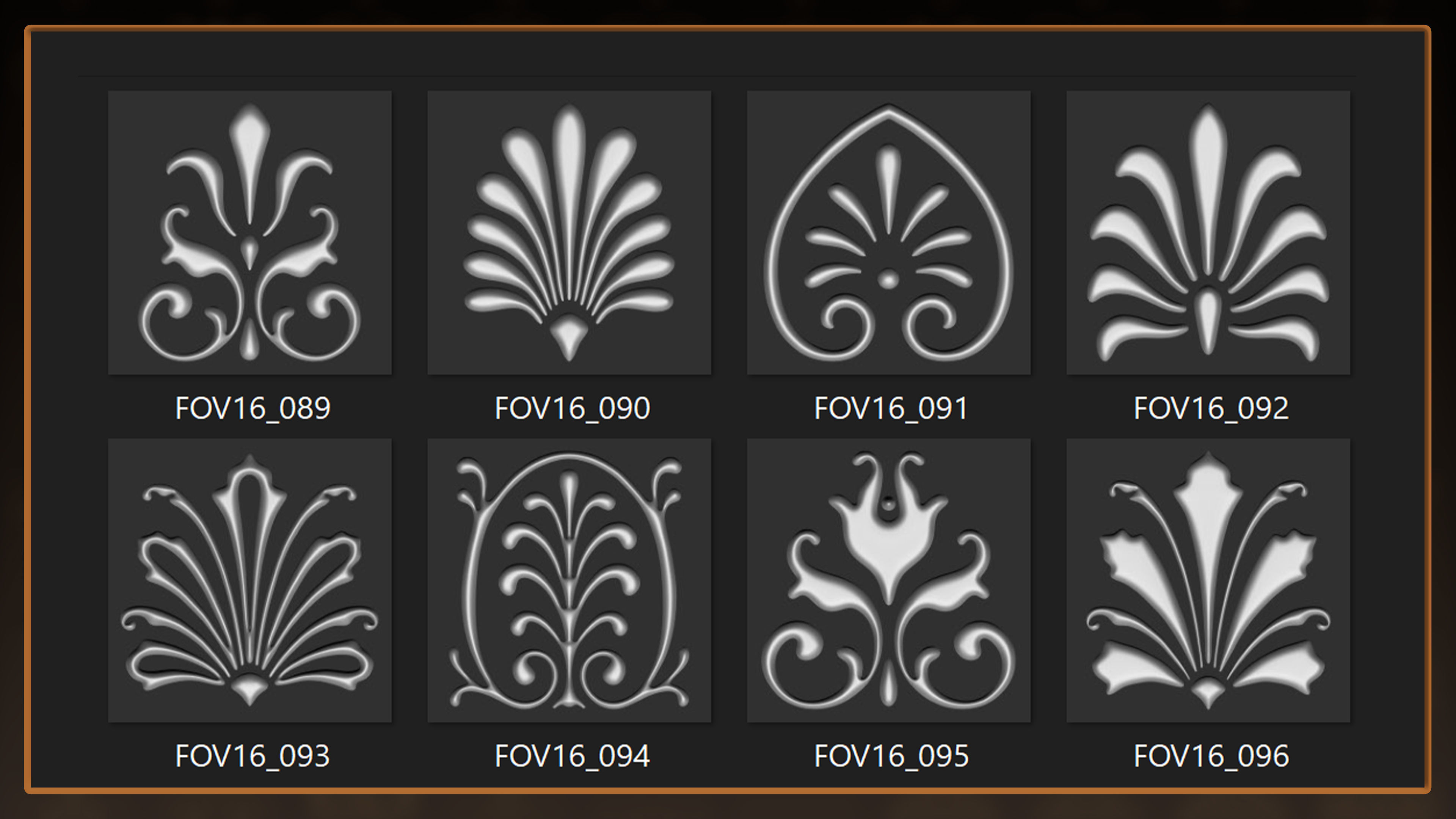 115 Greek ornament 3Dmodel brush and alpha vol 16 3D model_12