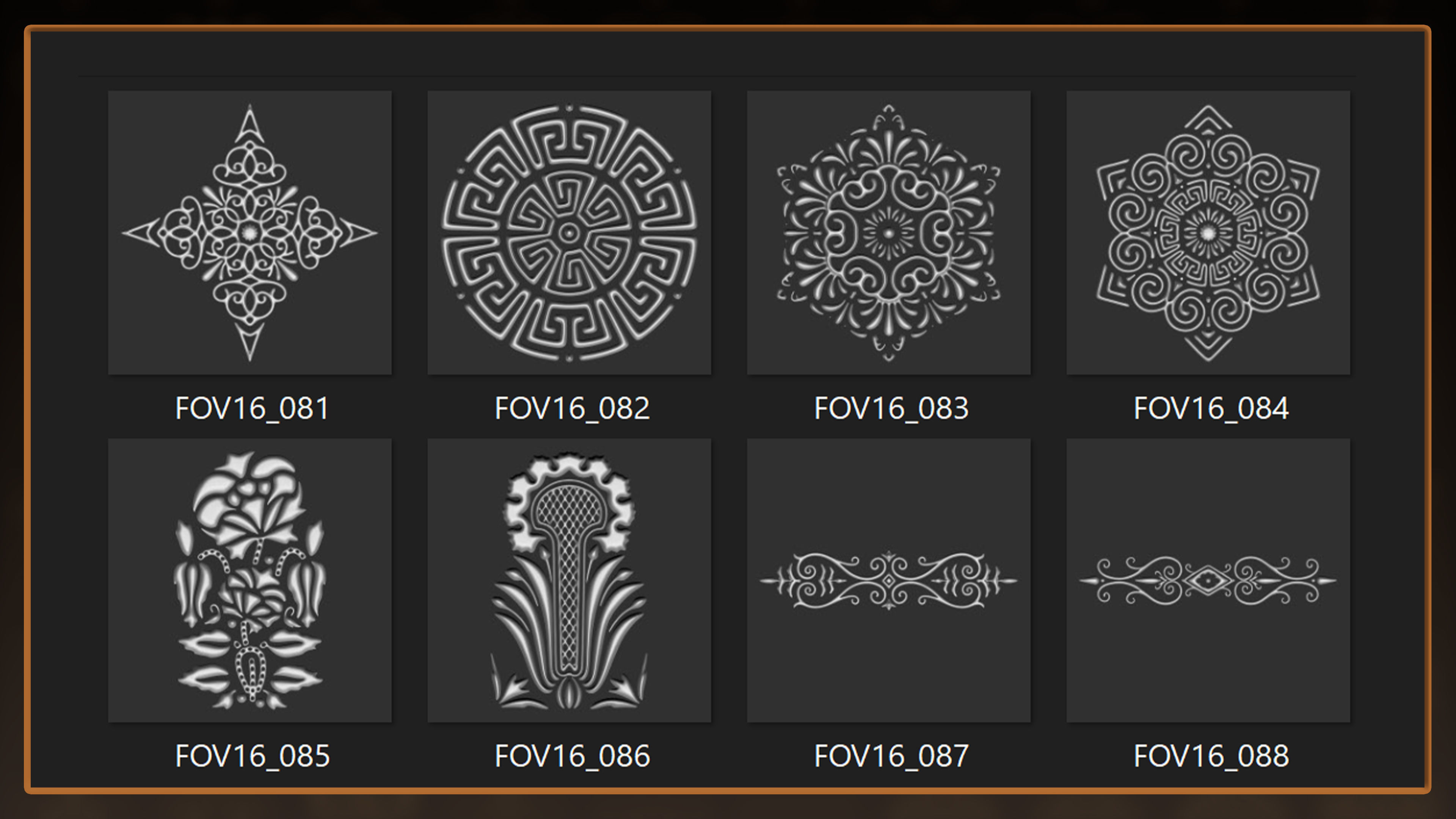 115 Greek ornament 3Dmodel brush and alpha vol 16 3D model_11