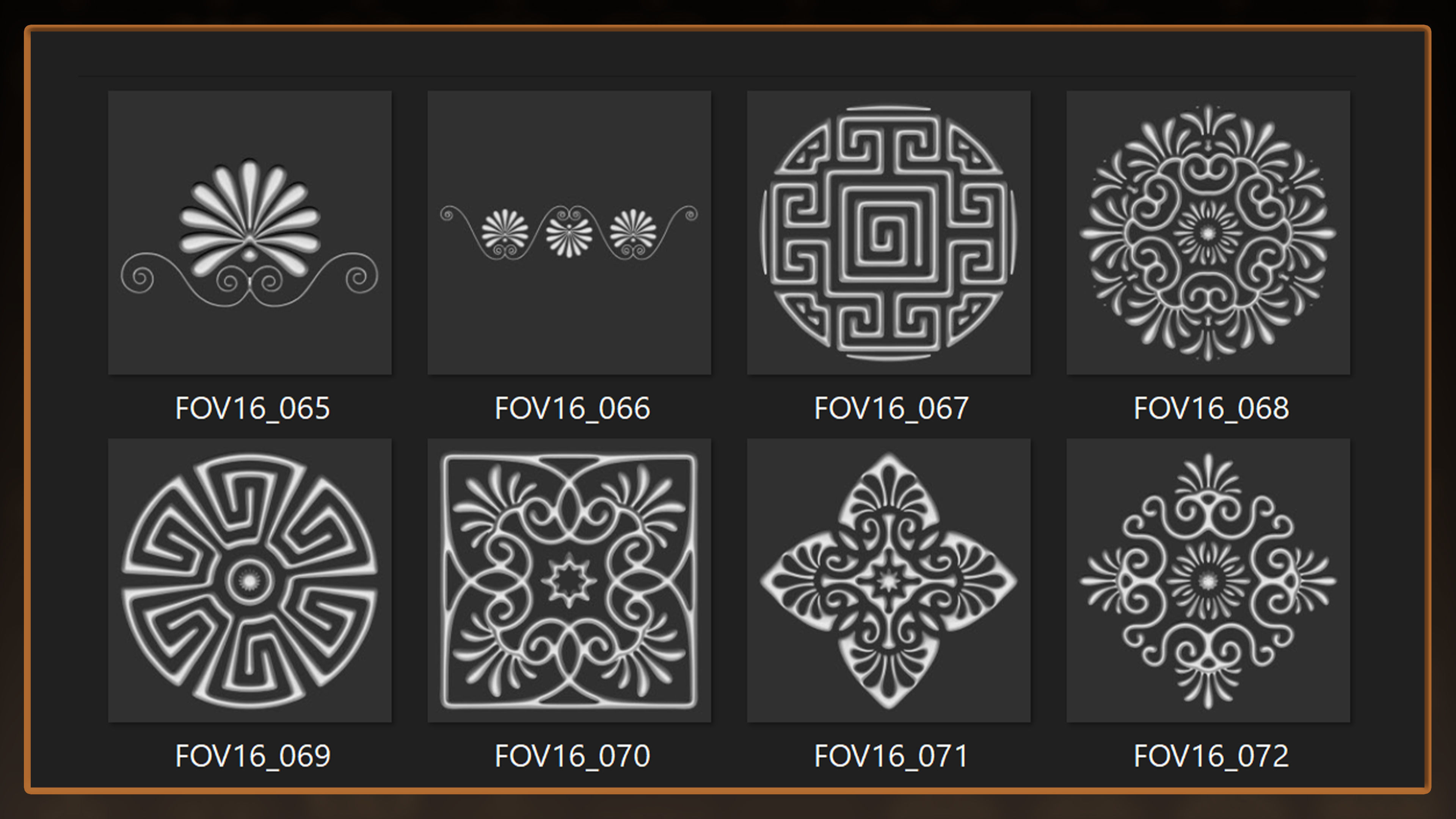 115 Greek ornament 3Dmodel brush and alpha vol 16 3D model_9