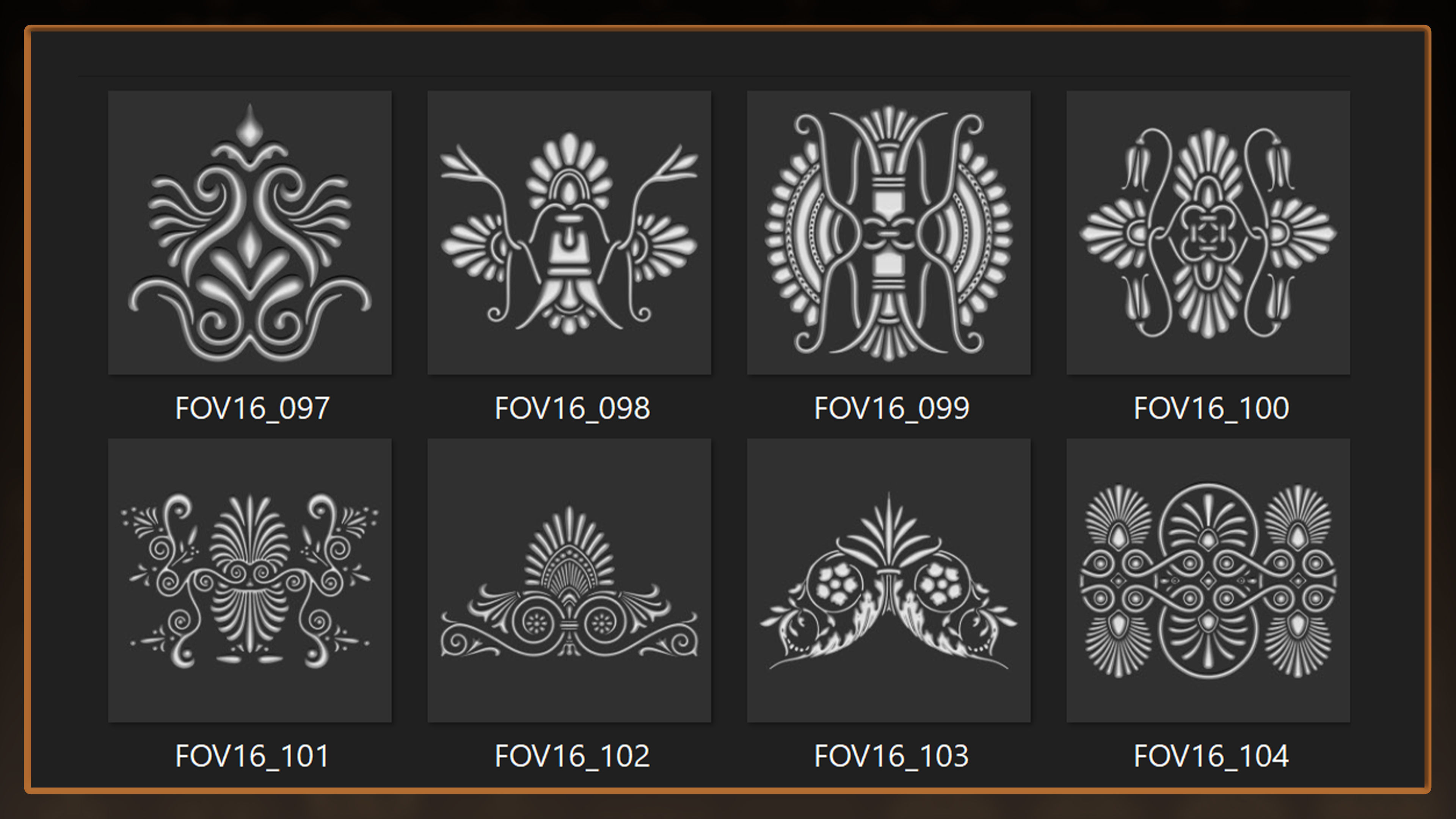 115 Greek ornament 3Dmodel brush and alpha vol 16 3D model_13