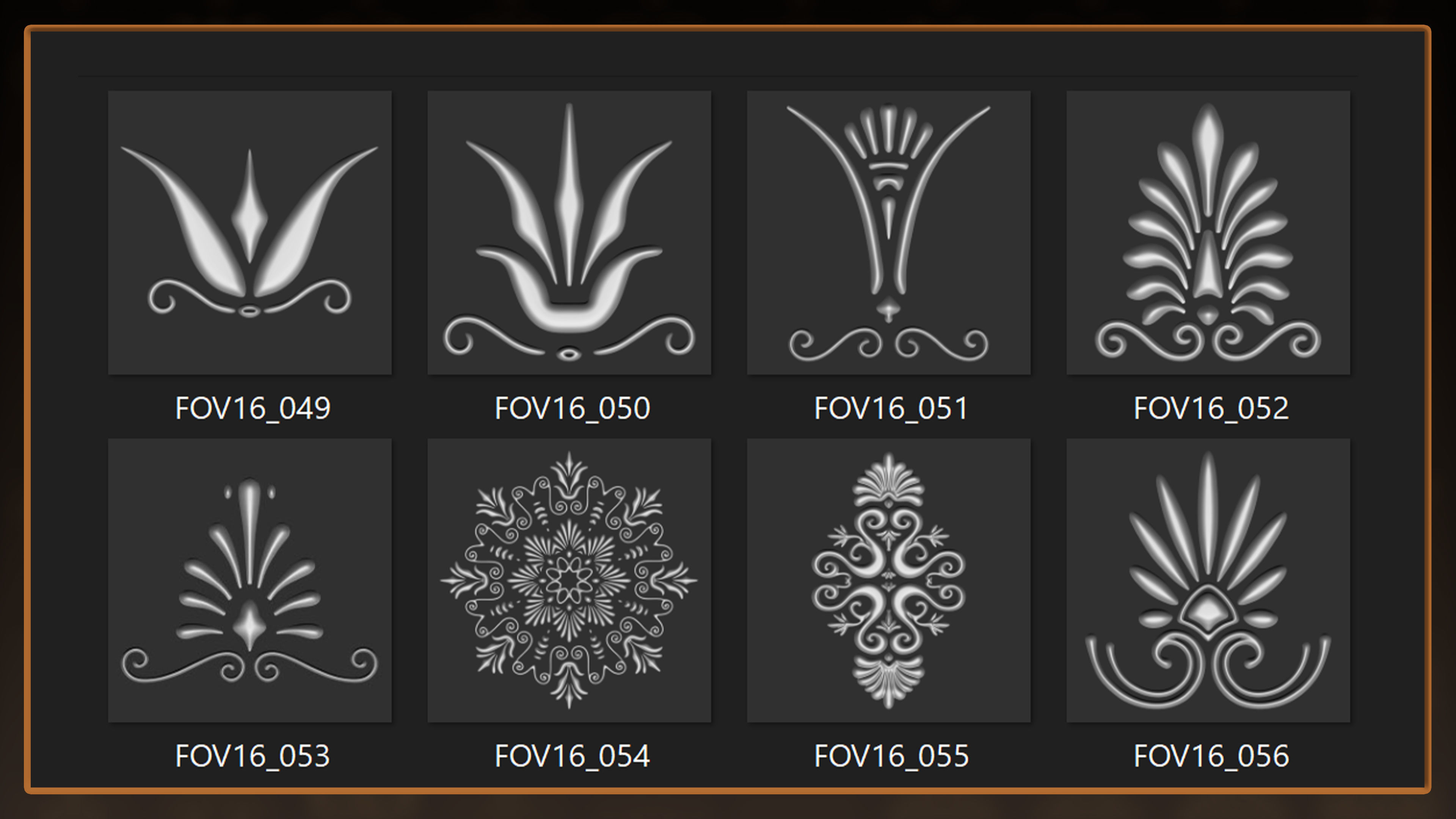 115 Greek ornament 3Dmodel brush and alpha vol 16 3D model_7