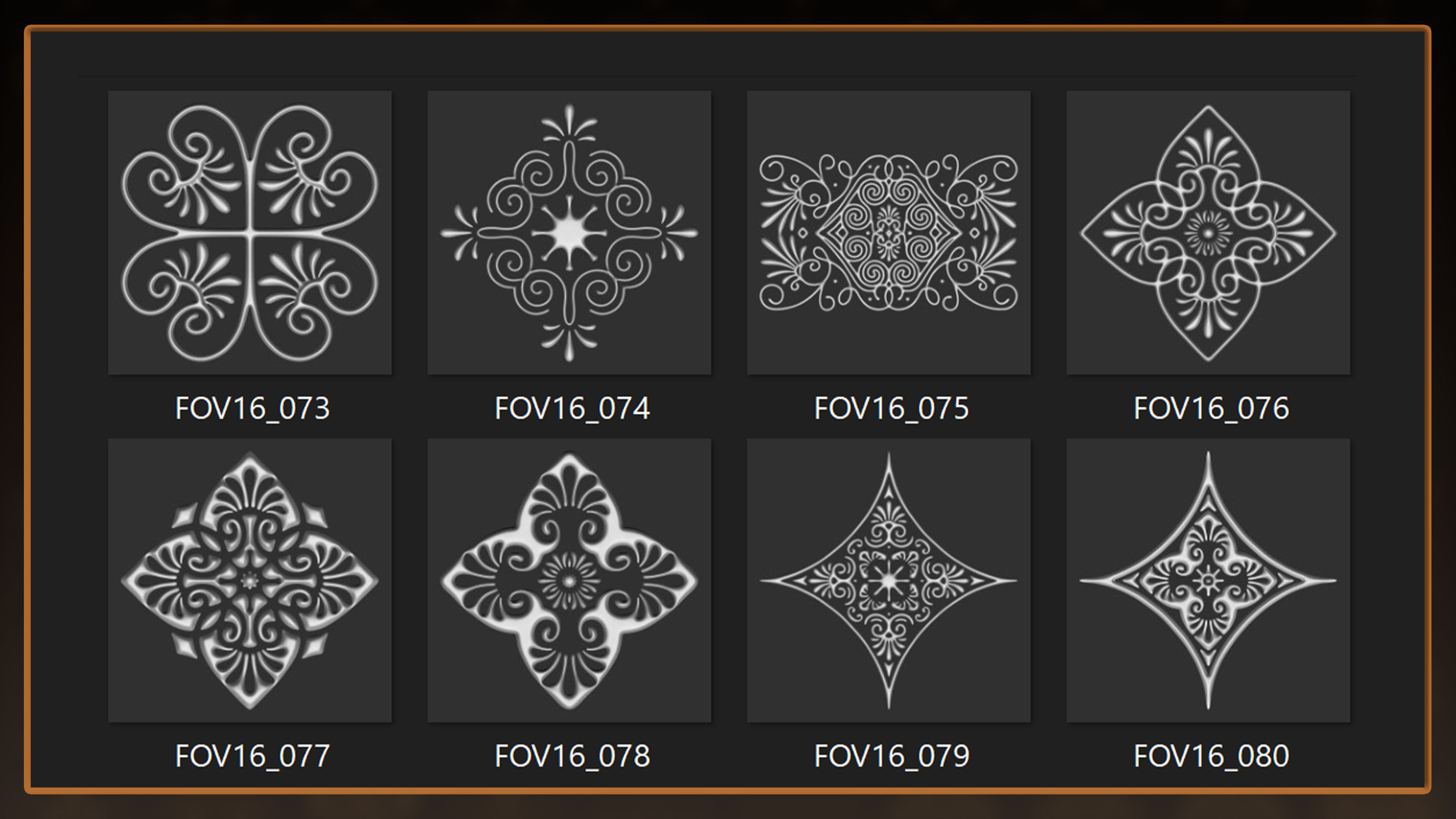 115 Greek ornament 3Dmodel brush and alpha vol 16 3D model_10