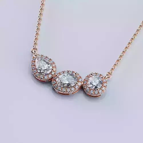 Solitaire Halo Pendant Graff Style