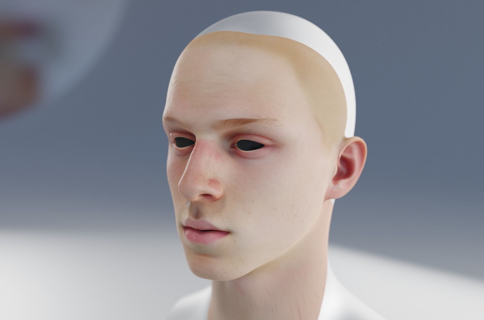 Young male with ancient greek thin nose 3D model_2