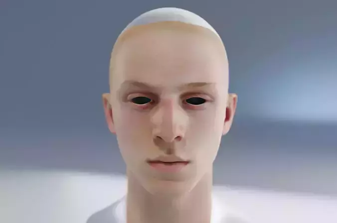 Young male with ancient greek thin nose 3D model