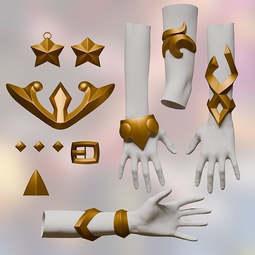 AMBITIOUS ELF JINX COSPLAY WEAPON Jewelry 3D print model