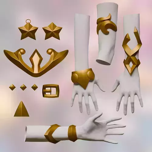 AMBITIOUS ELF JINX COSPLAY WEAPON Jewelry 3D print model