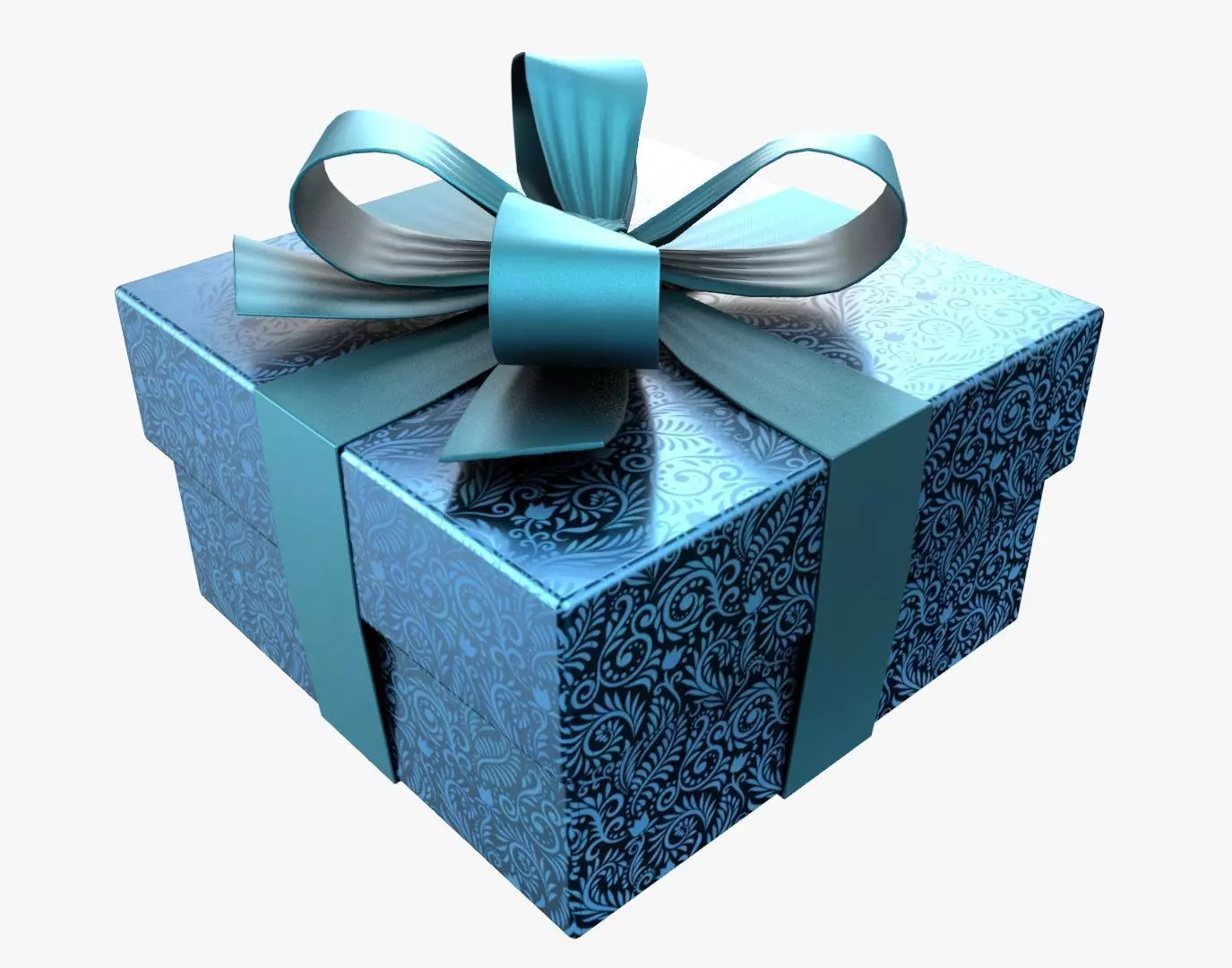 Christmas Gift Box 03 - V13 Low-poly 3D model_0