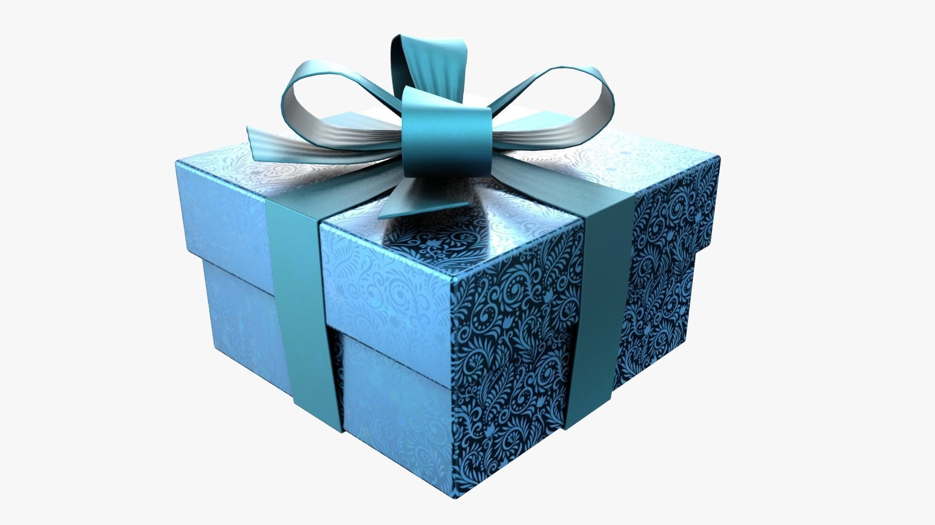 Christmas Gift Box 03 - V13 Low-poly 3D model_1
