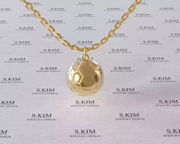 Football pendant 2 parts 