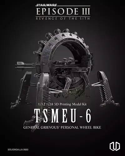 TSMEU - 6 General Grievous Personal Wheel bike Model Kit 3D print model