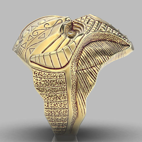Helmet ring silver gold sterling printable jewelry 3D model 3D print model