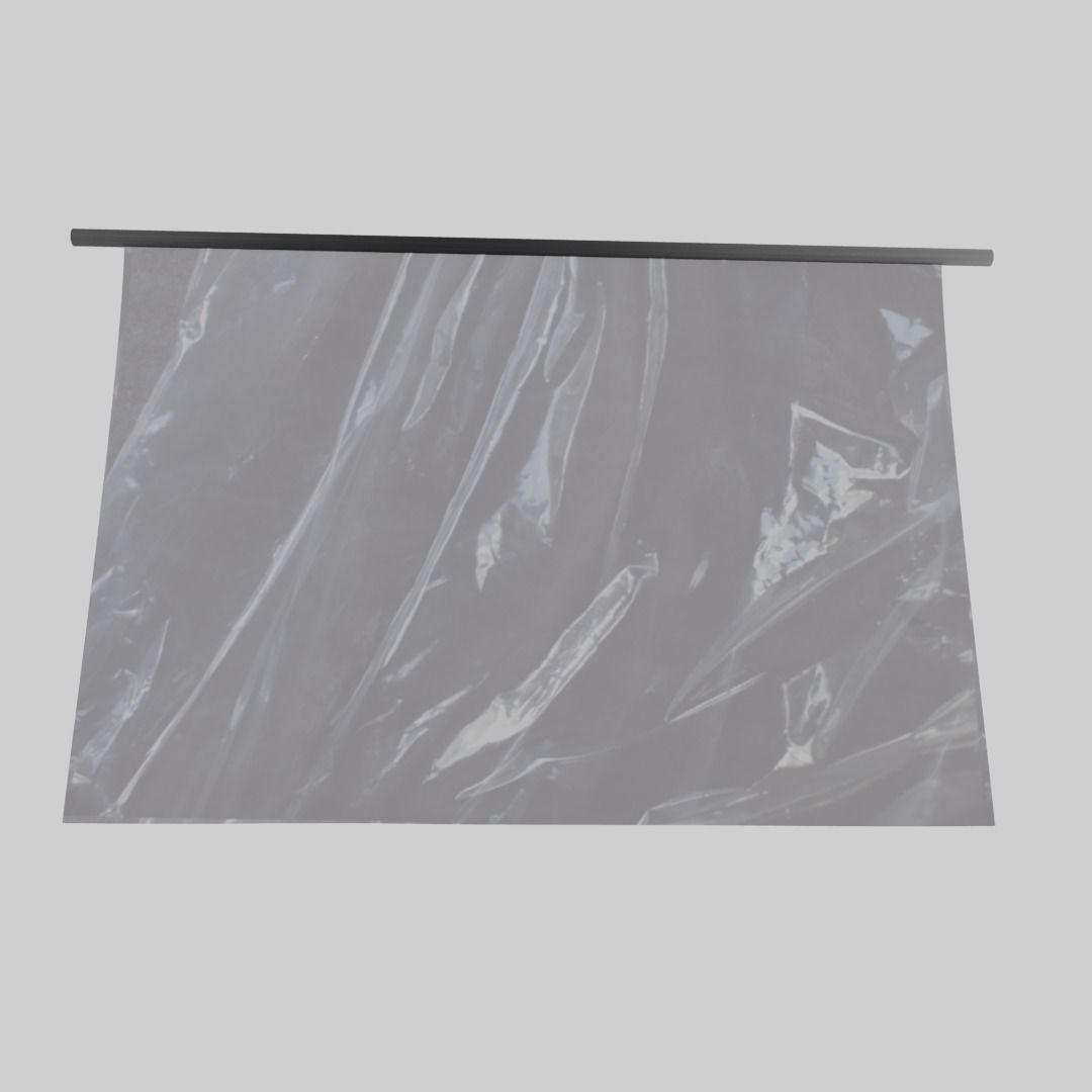 Plastic curtain Low-poly 3D model_8