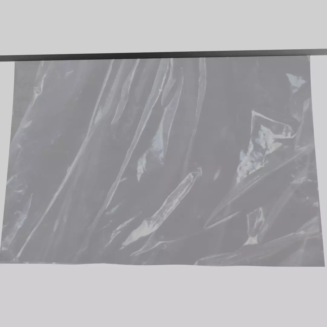 Plastic curtain Low-poly 3D model_0