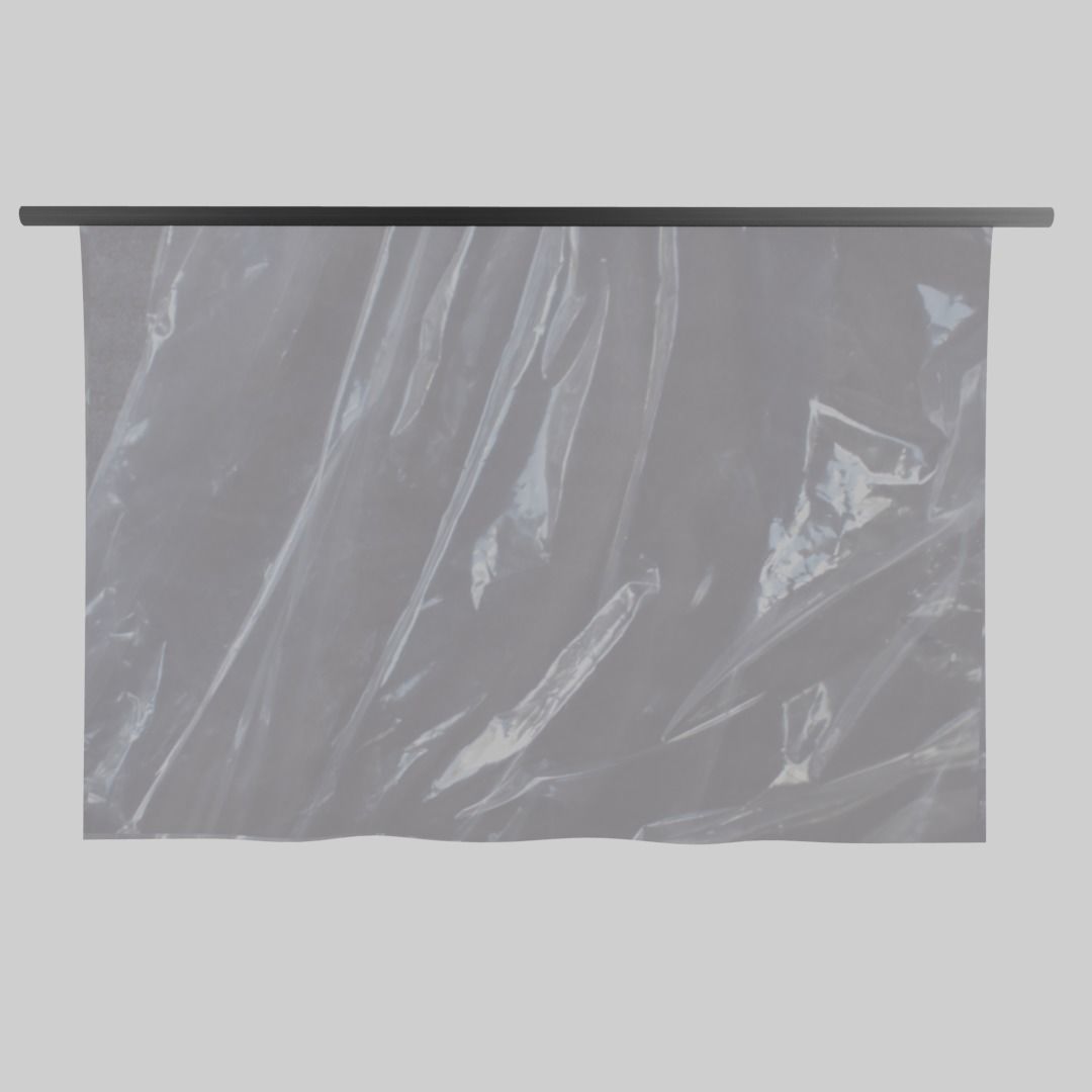 Plastic curtain Low-poly 3D model_5